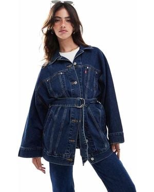 Levi's Belted Dolman Oversized Denim Trucker - Blue