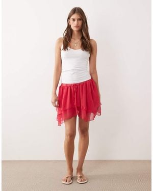 Miss Selfridge Laye Mini Skirt - Red