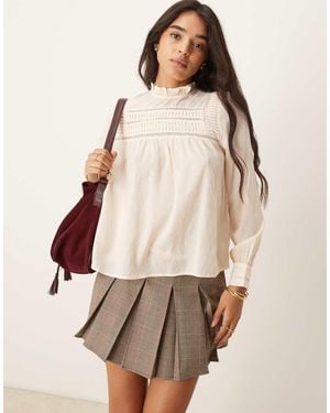 New Look Cutwork Blouse - Natural