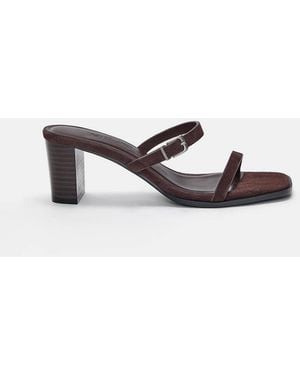 Pull&Bear Heeled Sandals - Brown