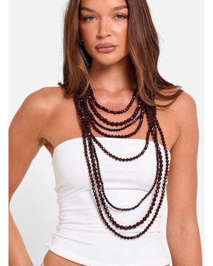 Public Desire Multi Layered Beaded Necklace - White