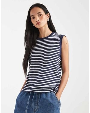 Levi's Boxy Striped Tank Top - Blue