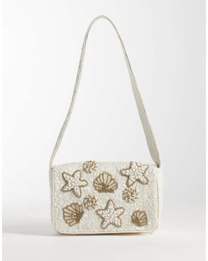 Accessorize Sac porté épaule orné - Blanc