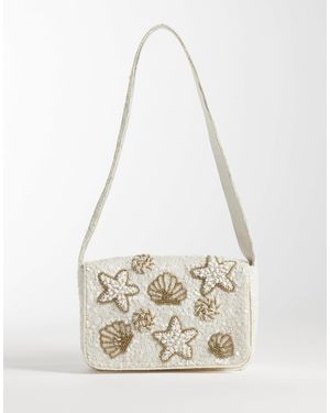 Accessorize – verzierte schultertasche - Weiß
