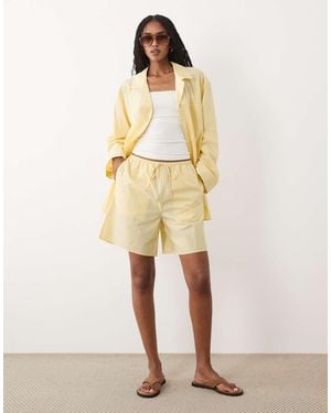 ARKET Co-Ord Pure Cotton Beach Shorts - Natural