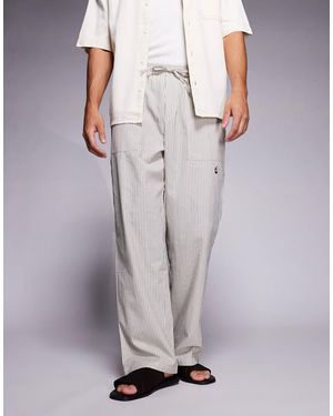 Sixth June Pantalon décontracté à enfiler - rayé - Gris