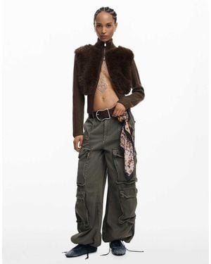Desigual Chocolate Knit Jacket - Brown