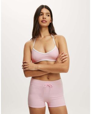 Cotton On Ultra Soft Halter Open Back Crop - Pink