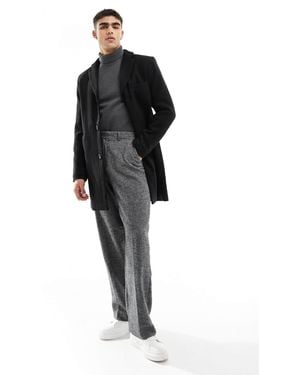 Only & Sons – mantel mit wollanteil - Schwarz