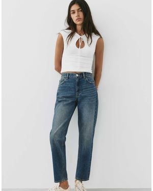 Pull&Bear High-waist mom-jeans - Blau