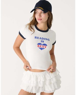 Stradivarius T-shirt à manches courtes - Blanc