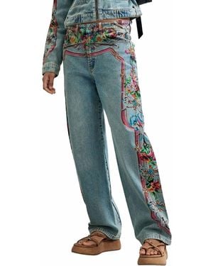 Desigual Jeans mit ballon-schnitt und print - Blau