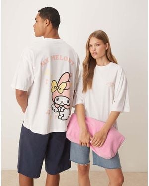 ASOS Oversize Hello Kitty T-Shirt With Melody Print - White
