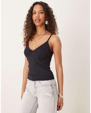 ASOS Polyamide Bust Cup Cami Top - Blue