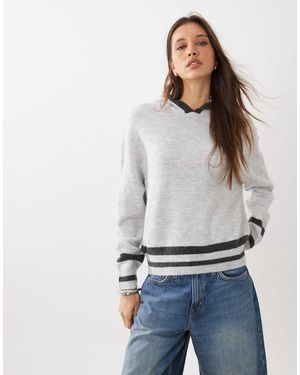 Cotton On Sporty Stripe Hooded - Grey