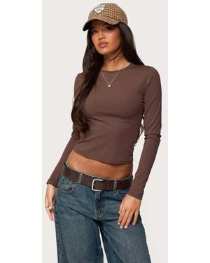 Edikted Tay Long Sleeve Top - Blue