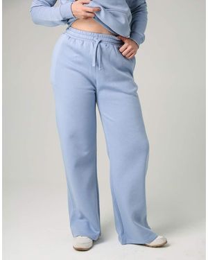 French Connection Cotton Blend Wide Leg Jogger - Blue