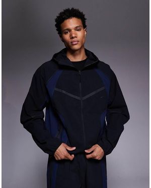 Nike Tech Woven Oversized Full Zip Hoodie - Blue