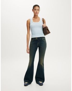 Cotton On Mid Rise Bootcut Jean - Blue