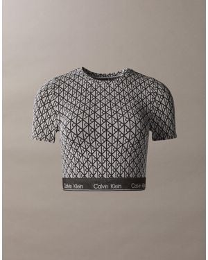 Calvin Klein Shapewear Short Sleeve Top - Gray