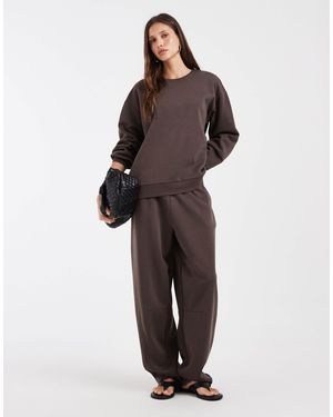 Vero Moda Oversized Balloon Leg Sweatpants Co-Ord - Brown