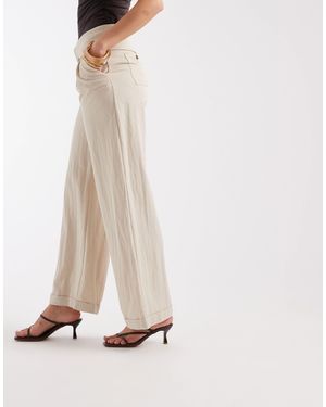 laagam – leia – elegante, fließende hose - Weiß