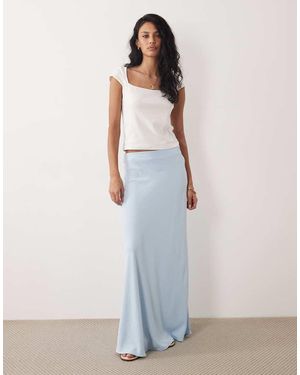 Jdy A-line Satin Maxi Skirt - White