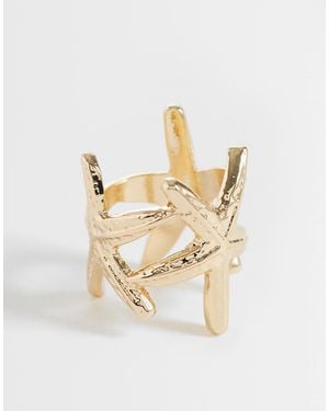 ASOS Ring With Starfish Design - Metallic