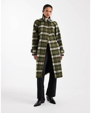 Vero Moda Brushed Formal Belted Coat - Green