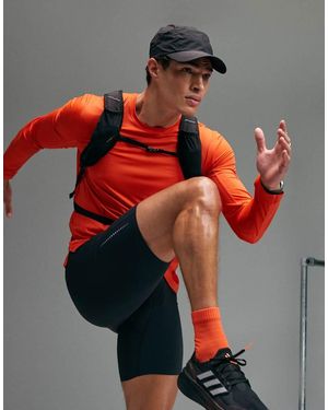 4505 Premium Quick Dry Long Sleeve Running T-shirt With Bonded Seams And Mesh Panel - Red
