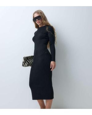 New Look Knitted Midi Dress - Blue
