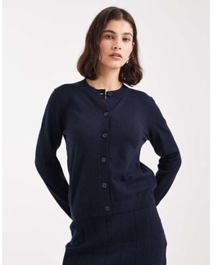 Object Fine Gauge Cardigan Co-ord - Blue