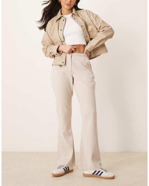 Abercrombie & Fitch Pantaloni Bootcut Curvy Grigi A Vita Bassa - Neutro