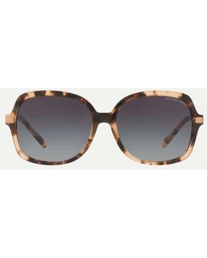 Michael Kors Adrianna Ii Occhiali Da Sole Squadrati Con Lenti Grigie - Blu