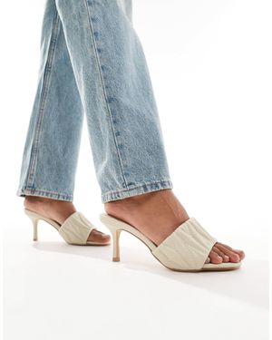 Truffle Collection Heeled Padded Mules - Blue