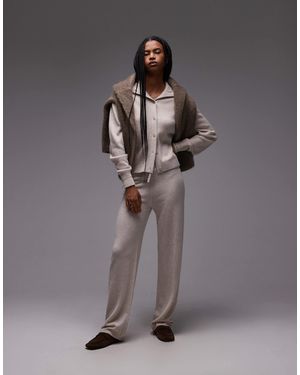 ARKET Pure Cashmere Knit Pants With Pull-on Waist - Gray