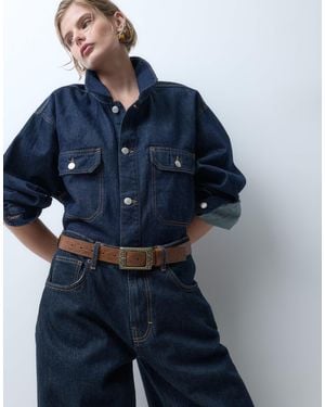 ASOS Waist And Hip Belt With Antique Western - Blue