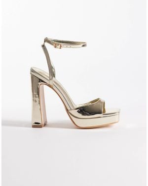Public Desire Resist Platform Heeled Sandals - White