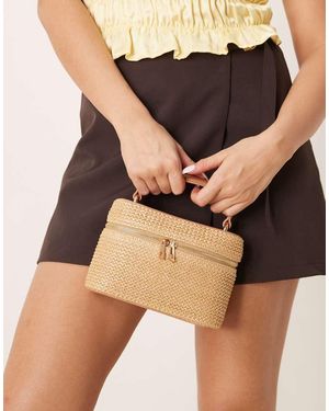 ASOS Straw Vanity Case - Brown
