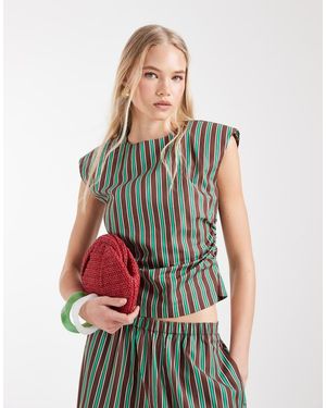 ASOS Getailleerd Hemdje Met Strepen - Meerkleurig