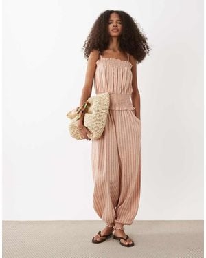 ASOS Barrel Leg Jumpsuit - White