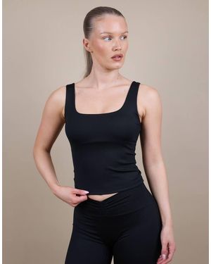 SIMMI Square Neck Tank Top - Black