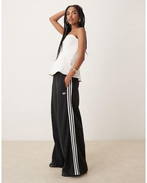 adidas Originals 3 Stripe Wide Leg Joggers - White