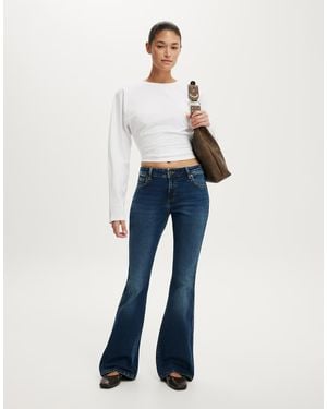 Cotton On Mid Rise Bootcut Jean - Blue