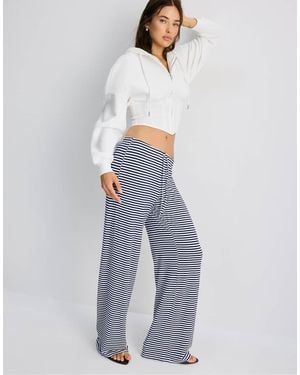 Stradivarius Striped Slim-waist joggers - Blue