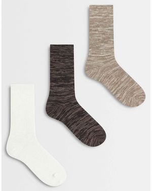 Abercrombie & Fitch – 3er-pack lange socken - Weiß
