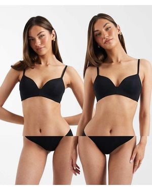 ONLY 2 Pack Thong - Black