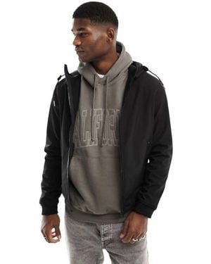 Jack & Jones Logo Bomber Jacket With Hood - Black