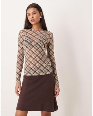Vila Asymmetric Hem Mini Skirt - Natural