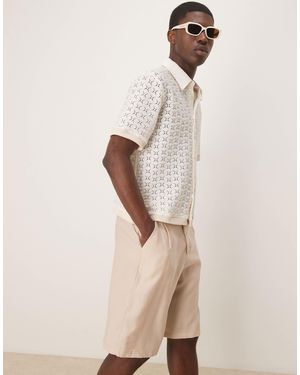 ASOS – elegante oversize-bermudashorts - Natur